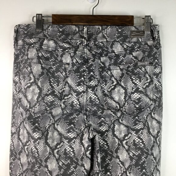 Seven7 Tummyless High Rise Skinny Snake Print Jeans Size 10 - Picture 7 of 13